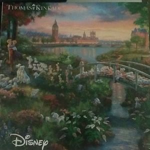 Disney Thomas Kinkade Puzzle - Vibrant Landscape with Green and Blue